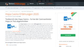 
                            7. Hopa Casino Erfahrungen 2019» Großer Test & User Bewertungen