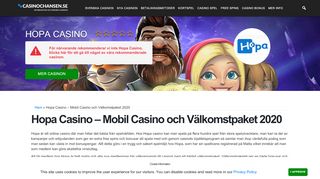 
                            7. Hopa Casino - Öpnna konto genom oss och få 100% välkomstbonus