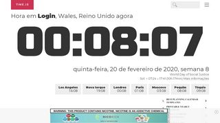 
                            8. Hora em Login, Wales, Reino Unido agora