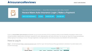 
                            7. Horace Mann Auto Insurance Login | Make a Payment
