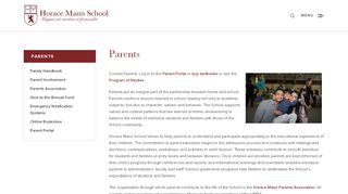 
                            6. Horace Mann School: Parents