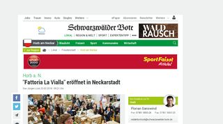 
                            10. Horb a. N.: Fattoria La Vialla eröffnet in Neckarstadt - Horb am Neckar ...