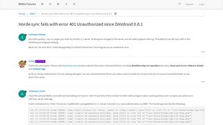 
                            8. Horde sync fails with error 401 Unauthorized since DAVdroid 0.8.1 ...