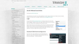 
                            6. Horde Webmail einrichten - trash.net