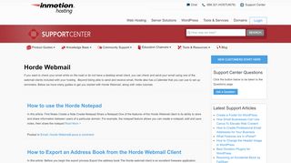 
                            6. Horde Webmail | InMotion Hosting