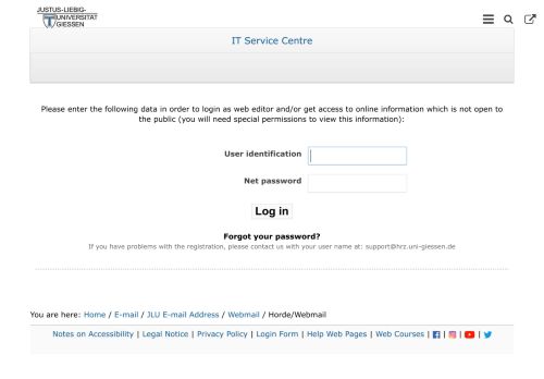 
                            6. Horde/Webmail — IT Service Centre