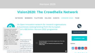 
                            7. Horizon 2020 — Vision2020: The Crowdhelix Network