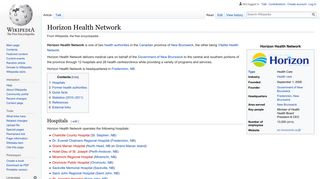
                            8. Horizon Health Network - Wikipedia