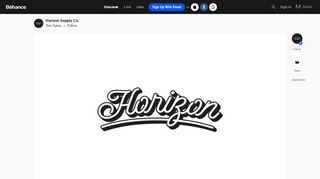 
                            7. Horizon Supply Co. on Behance