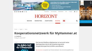 
                            9. HORIZONT: Kooperationsnetzwerk für MyHammer.at