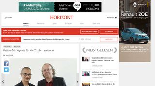 
                            6. HORIZONT: Online-Marktplatz für die Tiroler: meins.at