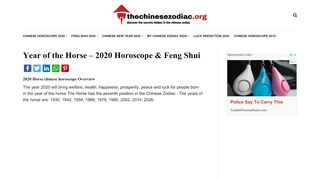 
                            2. Horse – 2018 Horoscope & Feng Shui - TheChineseZodiac.Org