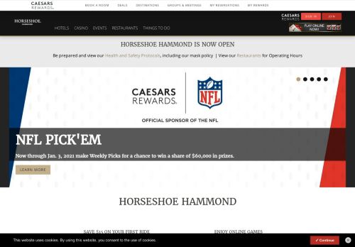 
                            12. Horseshoe Hammond- Official Site - Caesars Entertainment