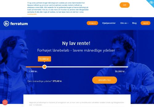 
                            1. Hos Ferratum kan du låne penge nemt og hurtigt - kredit fra Ferratum.dk