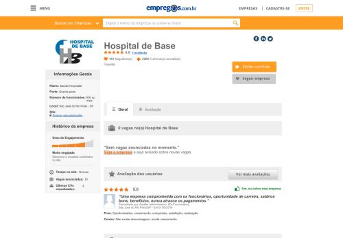 
                            6. Hospital de Base - O que fazemos e Trabalhe conosco | Empregos ...