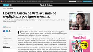 
                            8. Hospital Garcia de Orta acusado de negligência por ignorar exame