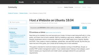 
                            8. Host a Website on Ubuntu 18.04 - Linode