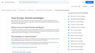 
                            8. Host Europe: Domain bestätigen - G Suite-Admin-Hilfe - Google Support