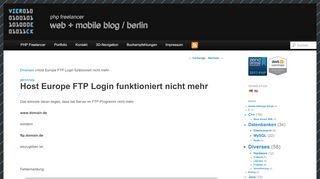 
                            11. Host Europe FTP Login funktioniert nicht mehr | Web + Mobile Blog ...