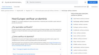 
                            10. Host Europe: verificar tu dominio - Ayuda de Administrador de G Suite