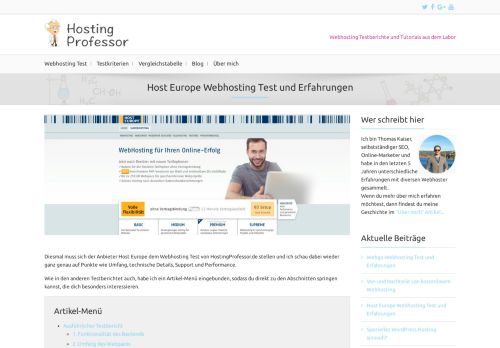 
                            8. Host Europe Webhosting Test und Erfahrungen - Hosting Professor