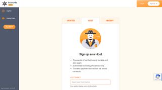 
                            6. Host - Sign up | Bounty0x