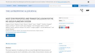 
                            13. HOST STAR PROPERTIES AND TRANSIT EXCLUSION FOR THE HD ...