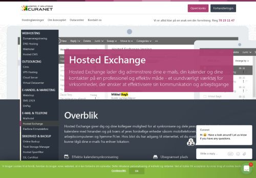 
                            7. Hosted Exchange - Curanet.dk