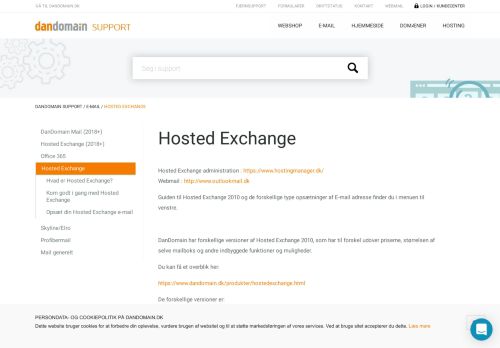 
                            6. Hosted Exchange – DanDomain Support