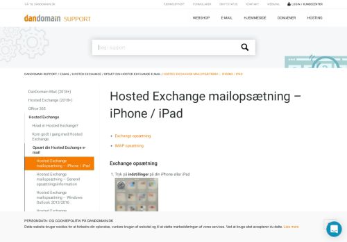 
                            13. Hosted Exchange mailopsætning – iPhone / iPad – DanDomain Support