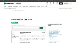 
                            8. hostelbookers.com scam - Bargain Travel Message Board - TripAdvisor