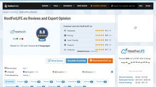 
                            4. HostForLIFE.eu Reviews by 83 Users & Expert Opinion - Feb 2019