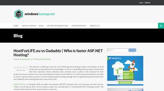 
                            13. HostForLIFE.eu vs Godaddy | Who is faster ASP.NET Hosting? | Best ...