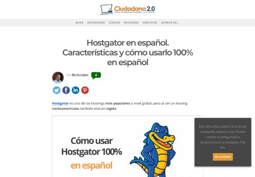 
                            5. Hostgator en español. Características y cómo usarlo 100% en español