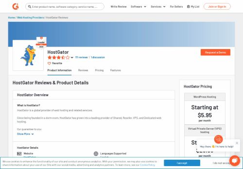 
                            13. HostGator Reviews 2019: Details, Pricing, & Features | G2