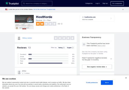 
                            8. HostHorde Reviews | Read Customer Service Reviews of hosthorde ...