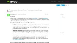 
                            13. Hosting and Sharing Team Projects on Axure Share - Axure Forums