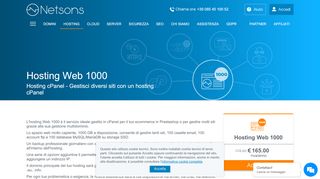 
                            9. Hosting cPanel per il tuo sito web | Netsons