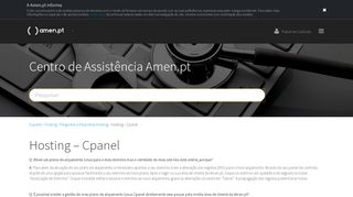 
                            5. Hosting - Cpanel - www.amen.pt