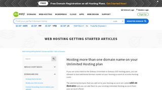 
                            9. Hosting more than one domain name on your Unlimited Hosting plan ...