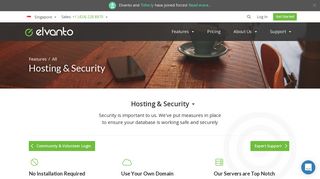 
                            7. Hosting & Security | Features | Elvanto