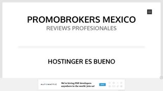 
                            13. Hostinger es bueno – PROMOBROKERS Mexico