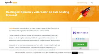 
                            11. ᐅ Hostinger Opiniones - Hosting Low Cost para todos