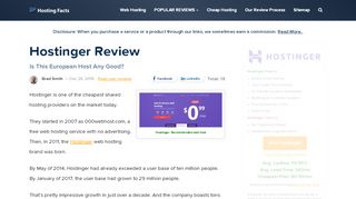 
                            5. Hostinger Review: Is This European Web Host Any Good?