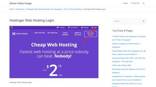 
                            13. Hostinger Web Hosting Login – Adrian Video Image