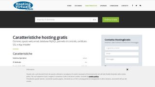 
                            2. HostingGratis - Caratteristiche Servizio