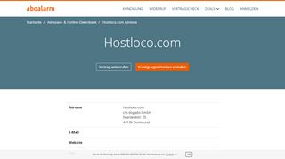 
                            12. Hostloco.com Kündigungsadresse und Kontaktdaten - Aboalarm