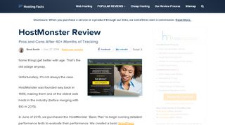 
                            6. HostMonster Review: Important Cons & Pros to Consider ...