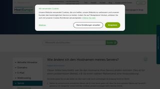 
                            12. Hostnamen des Servers ändern - Schritt für Schritt - Host Europe