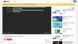 
                            5. HostPapa Dashboard - Your First Login - YouTube